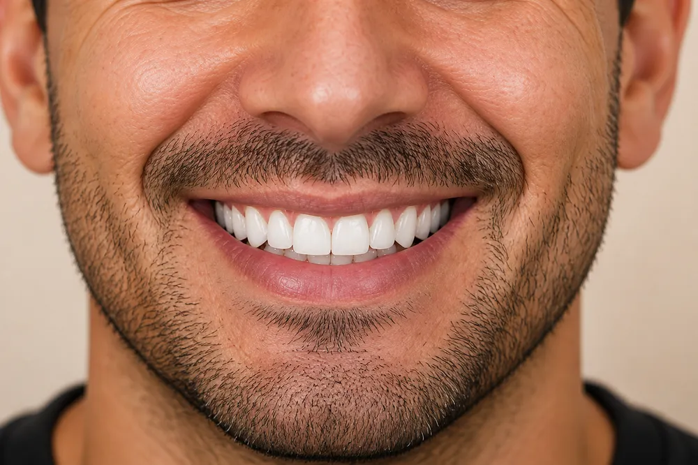 Sorriso depois do alinhamento