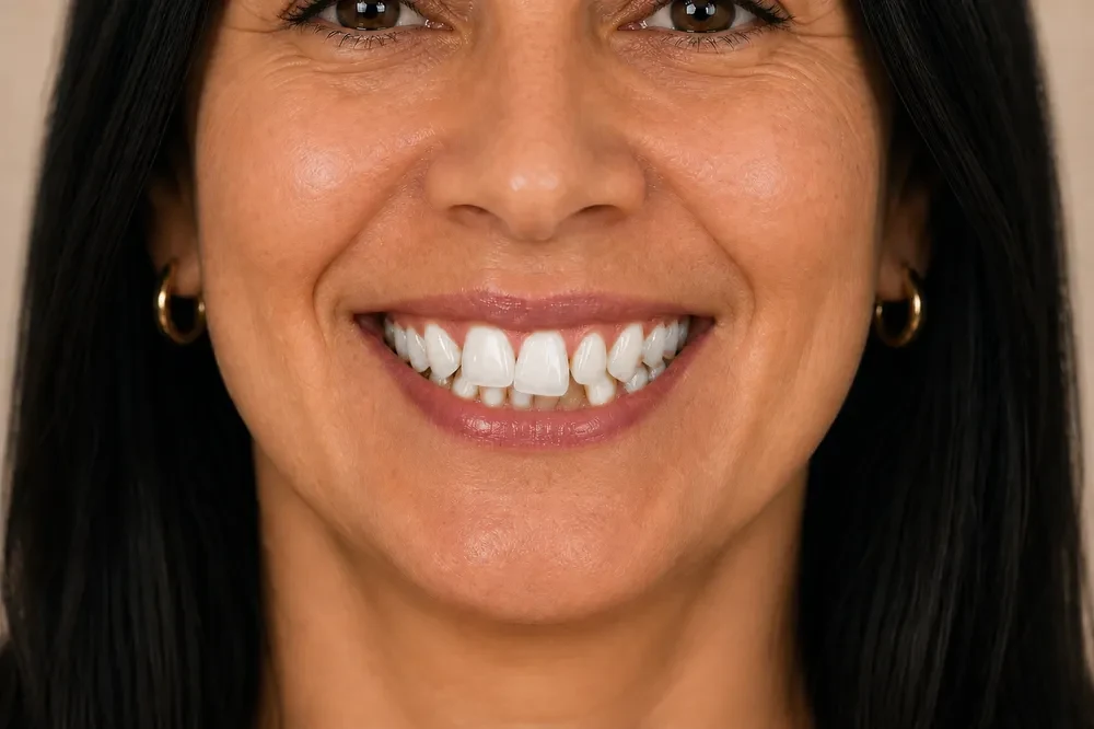 Sorriso antes do alinhamento
