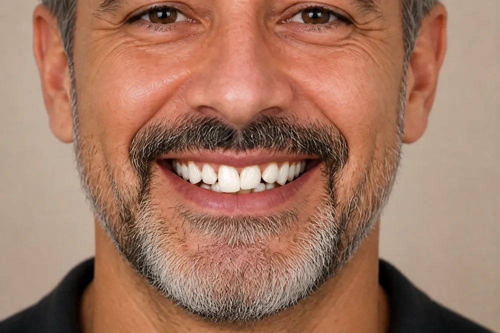 Sorriso antes do alinhamento